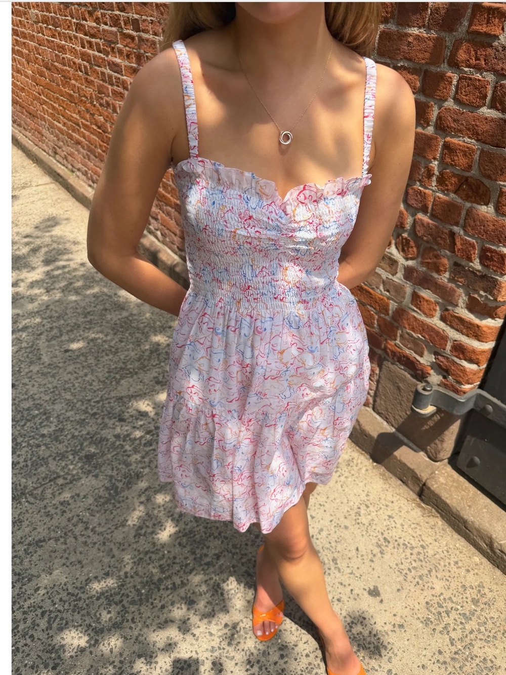 Hill House Home The Rebecca Mini Nap Dress in Camo Fish White Multi Size XL - Picture 2 of 11